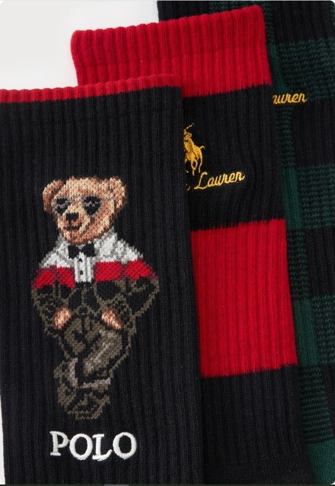 Calze Ralph Lauren ! Sei paia di calze lunghe HOL BEAR CREW - 2