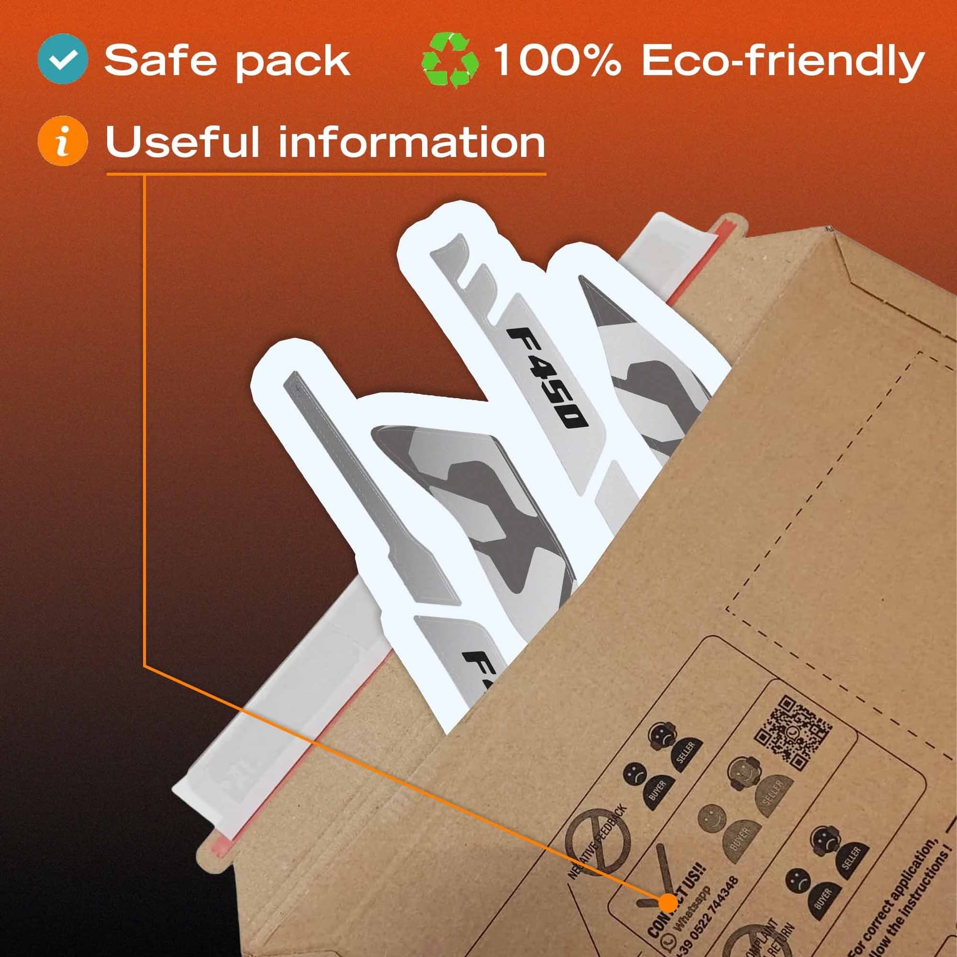 Adesivi 3D Protezione Paramani moto compatibile con Bmw F 450 GS 2026 - 12