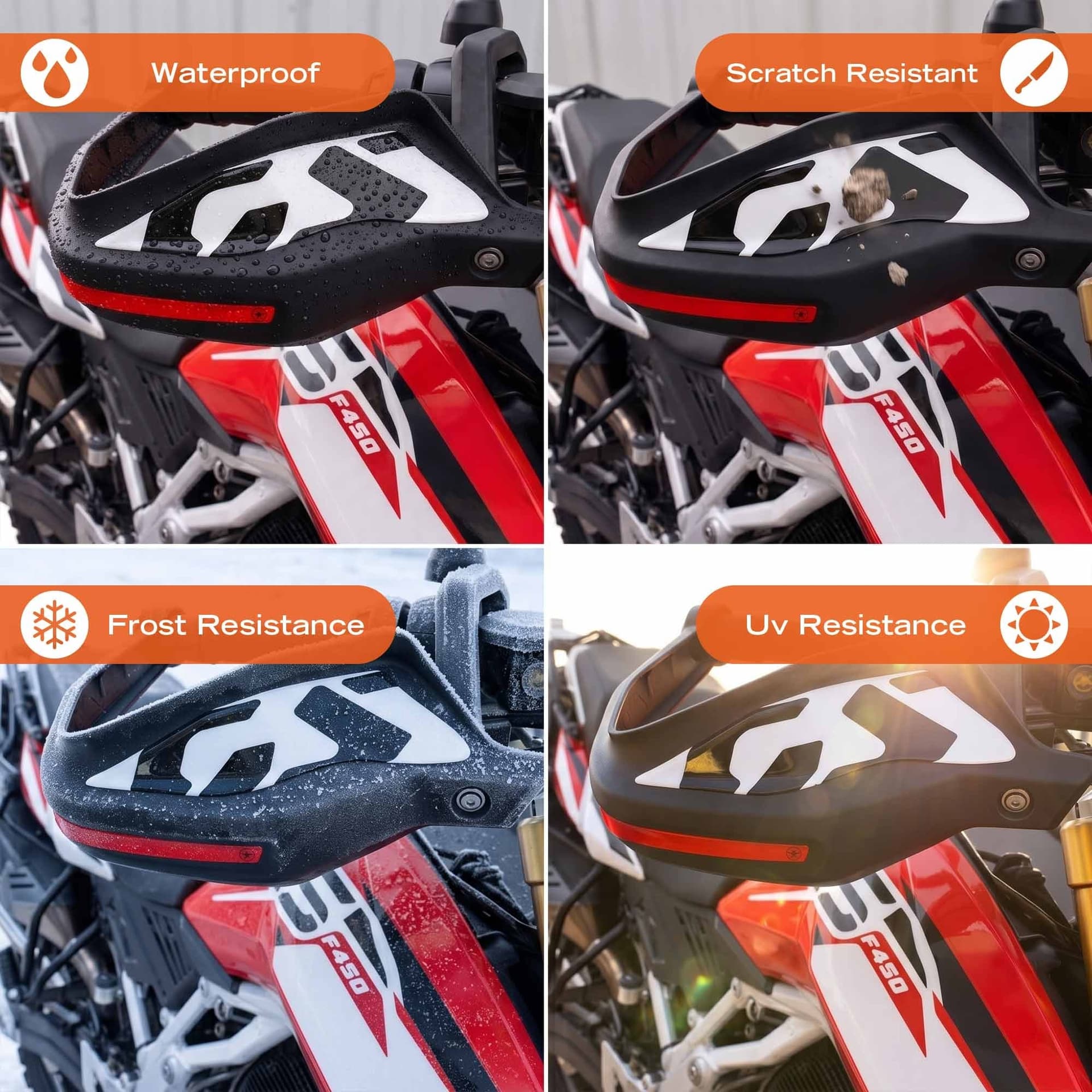 Adesivi 3D Protezione Paramani moto compatibile con Bmw F 450 GS 2026 - 16