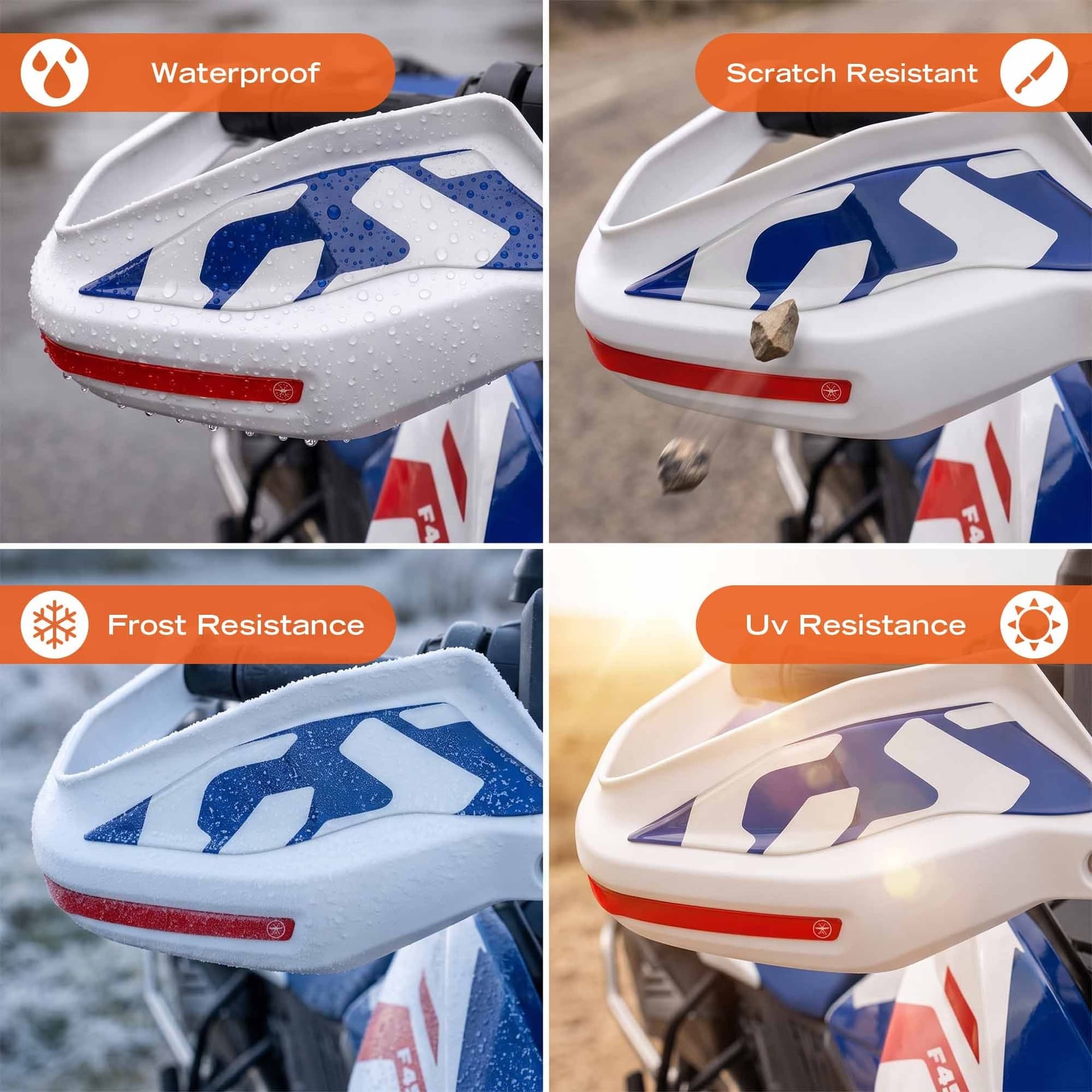Adesivi 3D Protezione Paramani moto compatibile con Bmw F 450 GS 2026 - 4