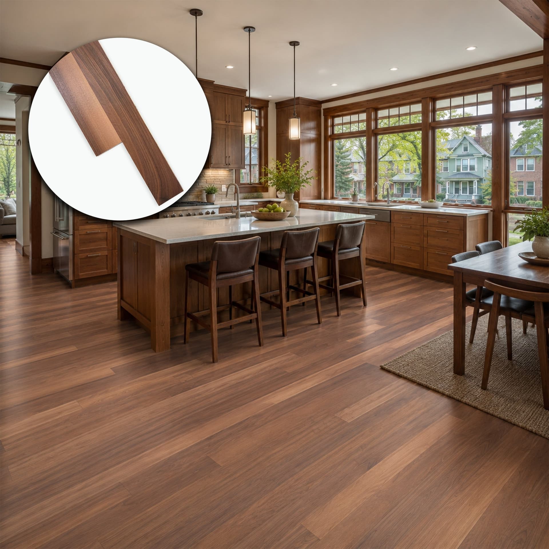 Parquet Prefinito in Noce Europeo Select Garbelotto Spazzolato Verniciato Senza Bisello 10x85x1000/1200 mm – Lotto 16 mq - 2
