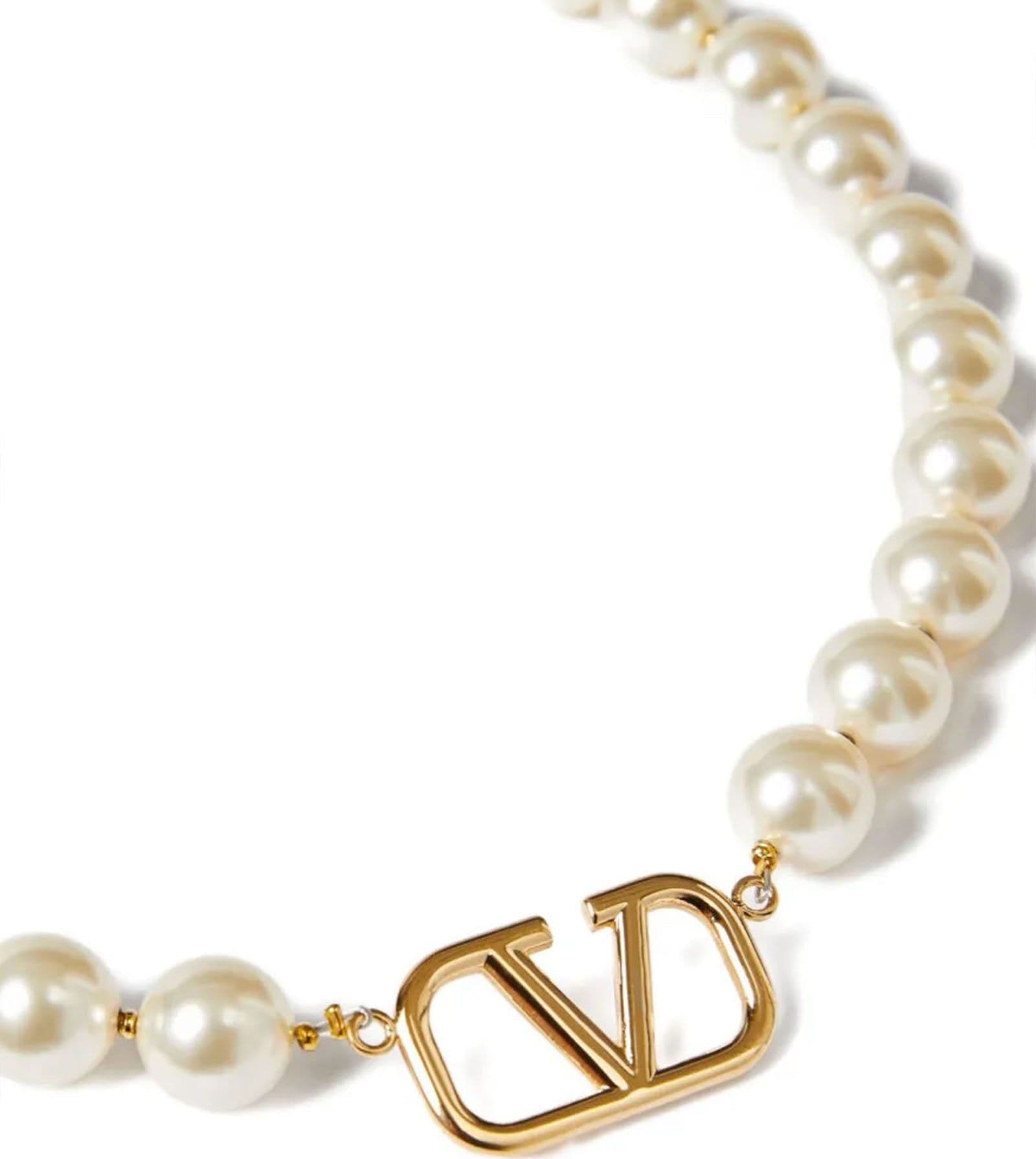 Valentino Garavani Gold Metal Necklace - 2