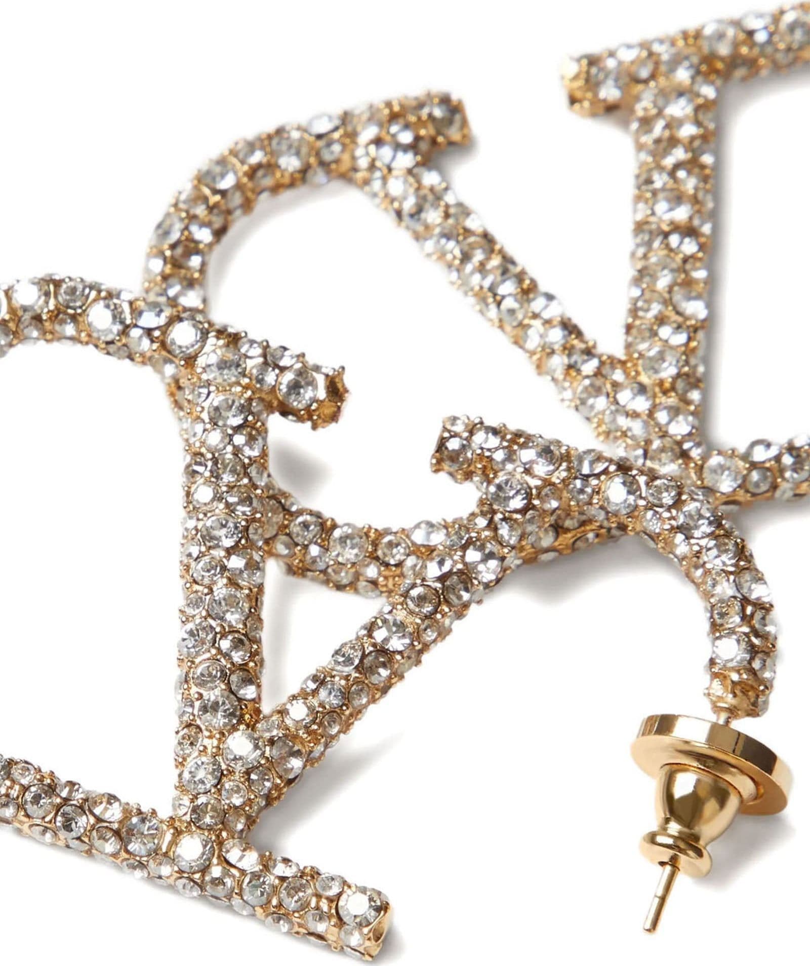 Valentino Garavani Gold Brass Earrings - 2