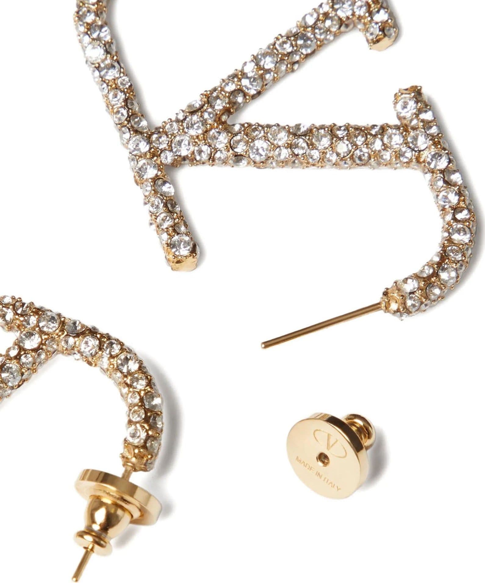 Valentino Garavani Gold Brass Earrings - 3