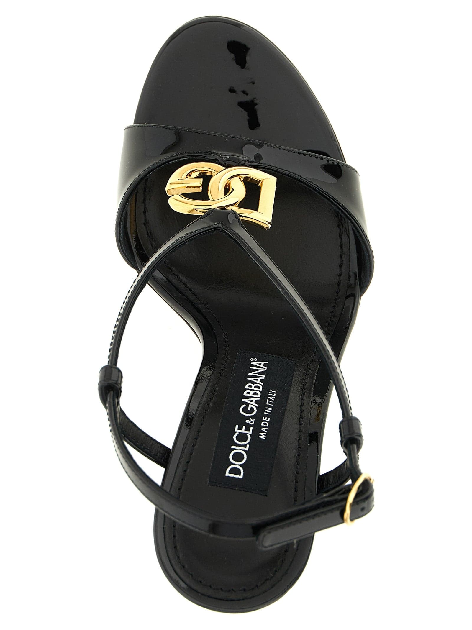 Dolce & Gabbana Black Calfskin Stiletto Heel Sandals - 4