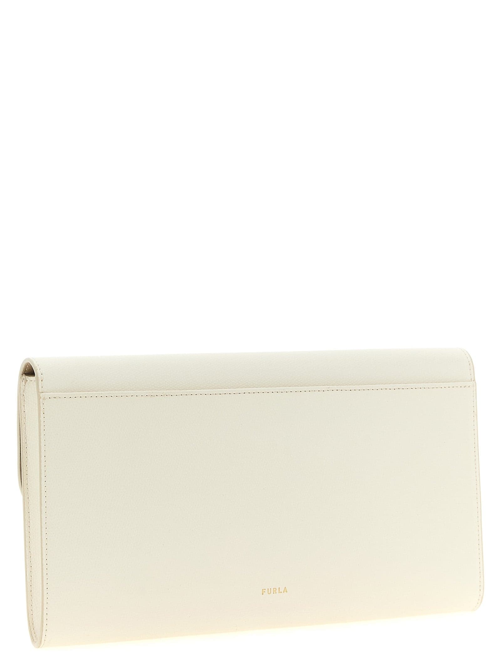 Furla White Calfskin Clutch Bag - 2