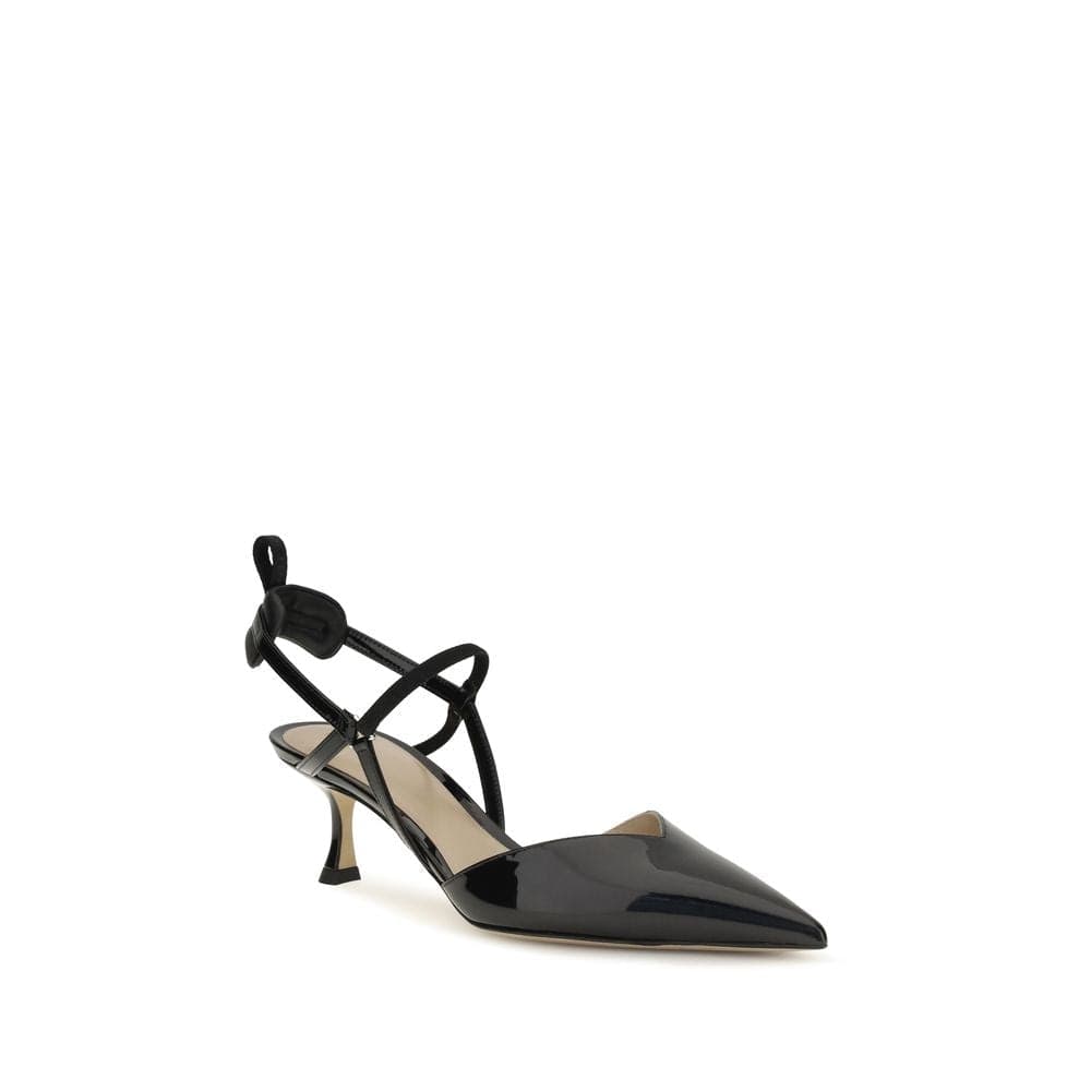 Fendi Black Calf Leather Bos Taurus Pumps - 2