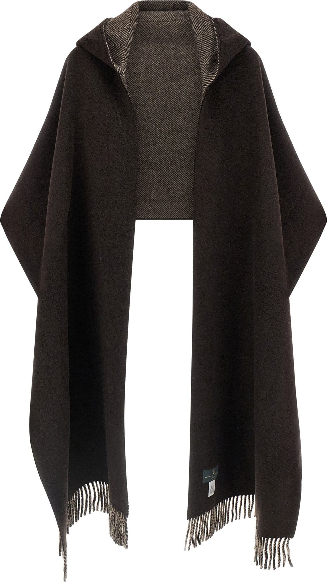 Brunello Cucinelli Brown Cashmere Scarf - 2