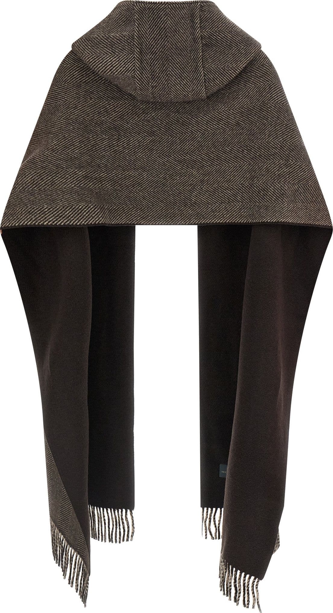 Brunello Cucinelli Brown Cashmere Scarf - 3