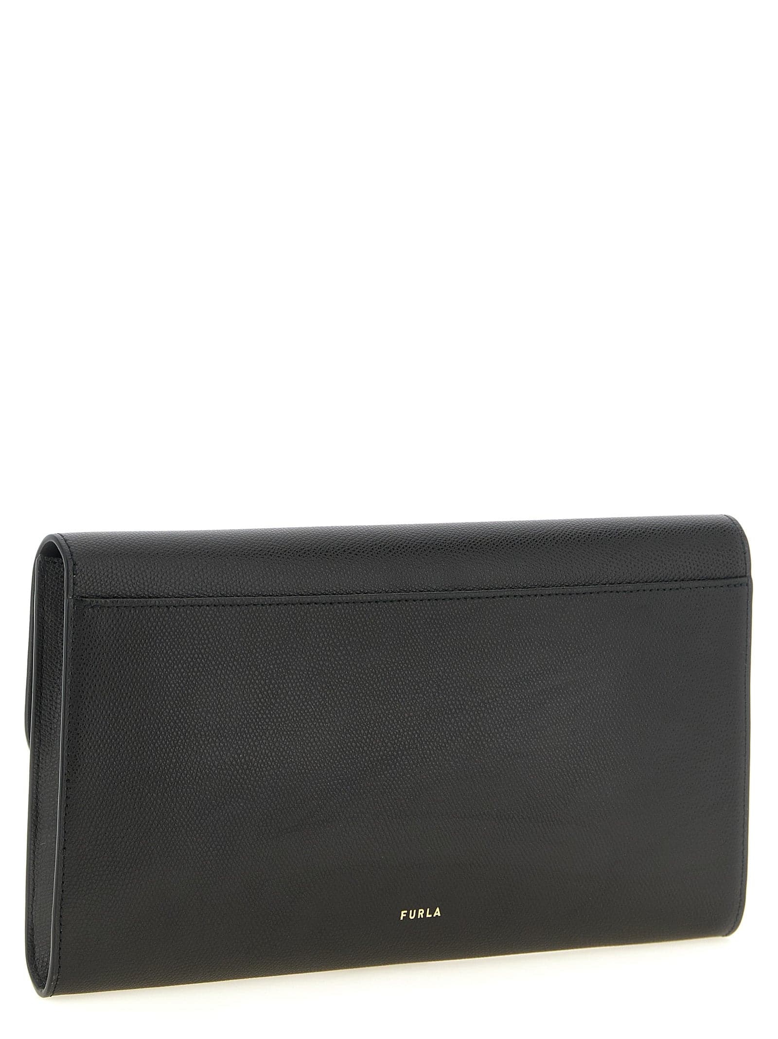Furla Black Calfskin Clutch Bag - 2