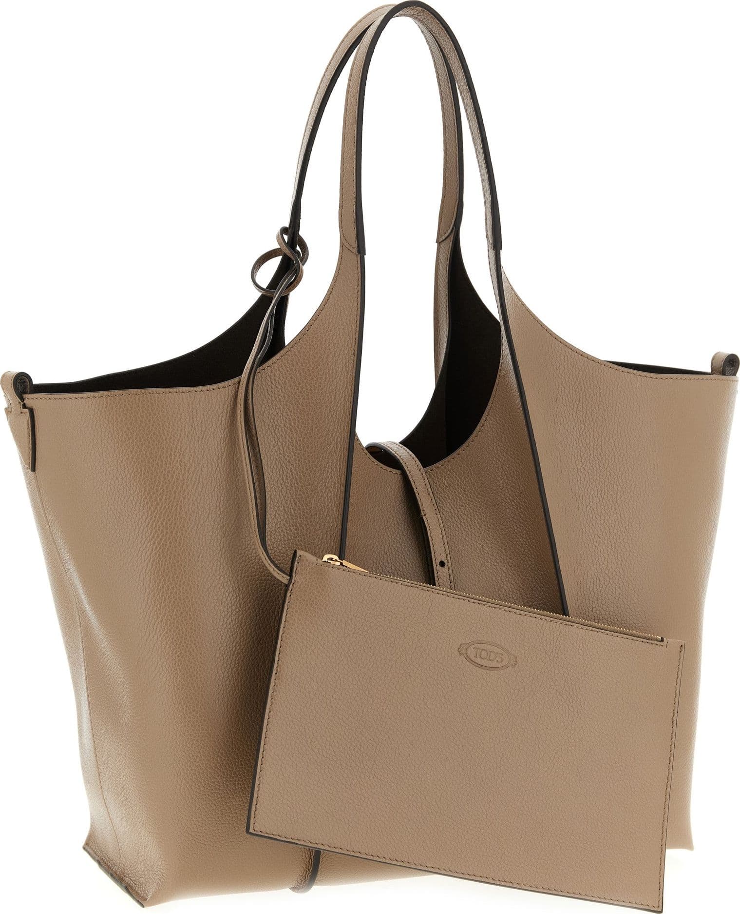 Tod's Beige Calfskin Tote Bag - 3