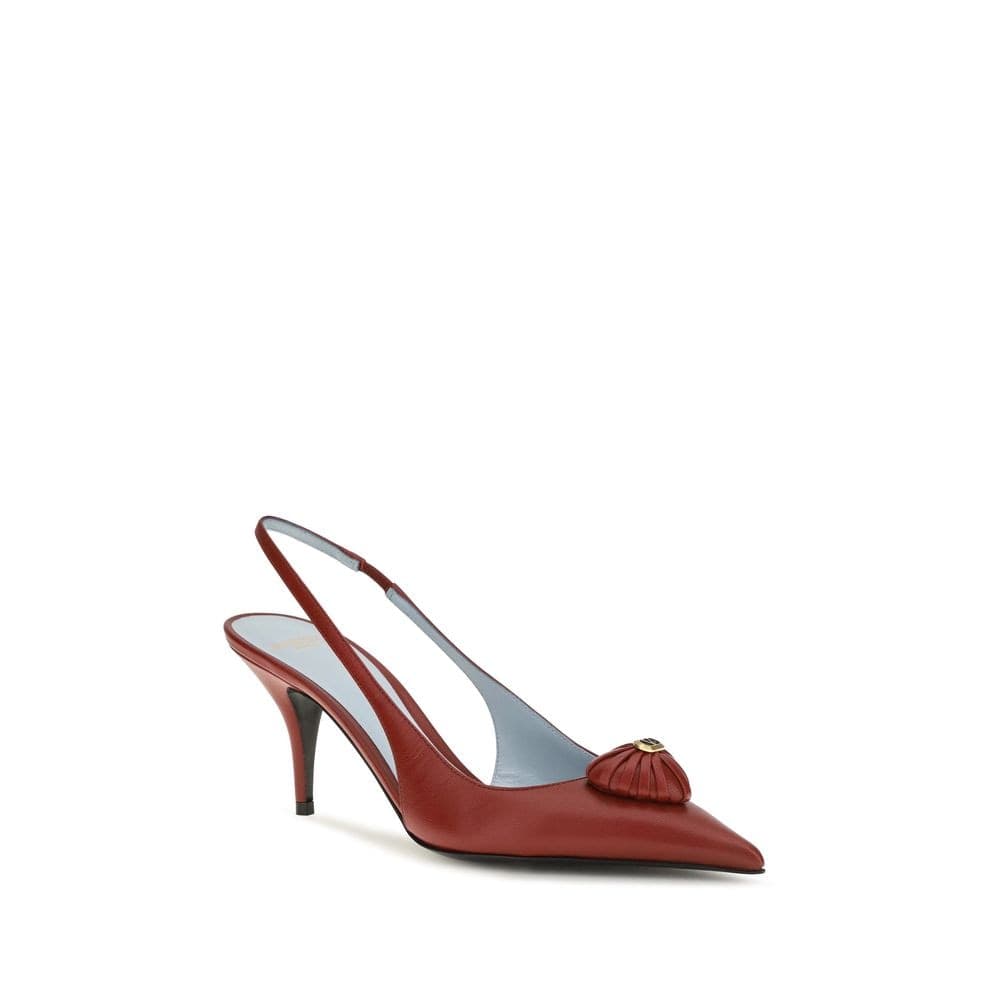 Valentino Garavani Red Calf Leather Bos Taurus High Heel Pumps - 2