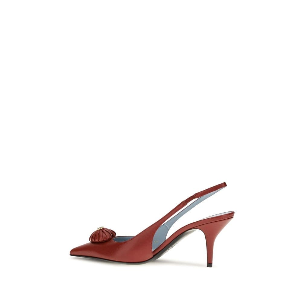 Valentino Garavani Red Calf Leather Bos Taurus High Heel Pumps - 3