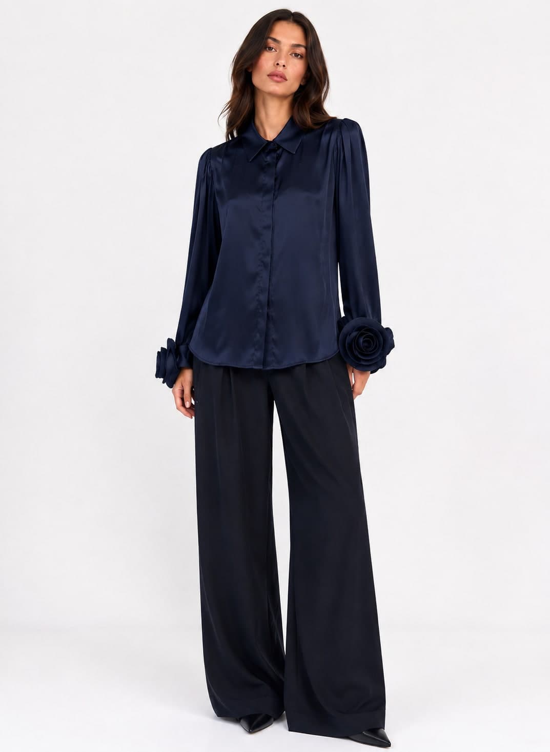 CAMICIA CON DETTAGLIO FIORE - 2