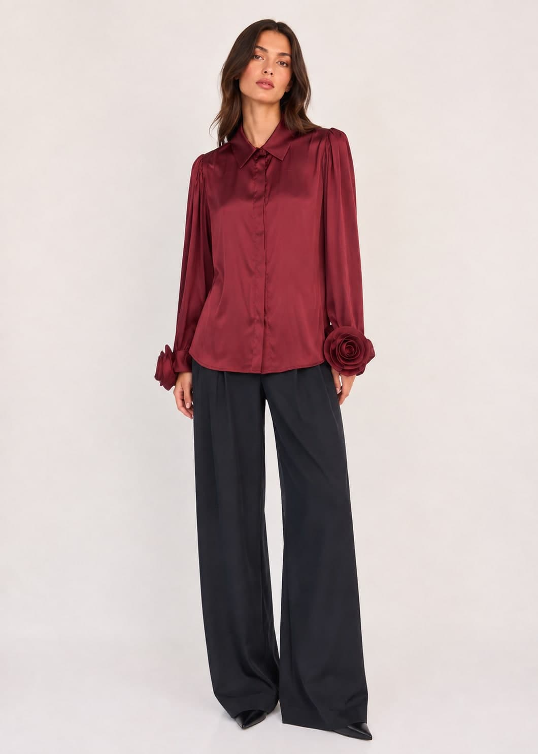 CAMICIA CON DETTAGLIO FIORE - 3