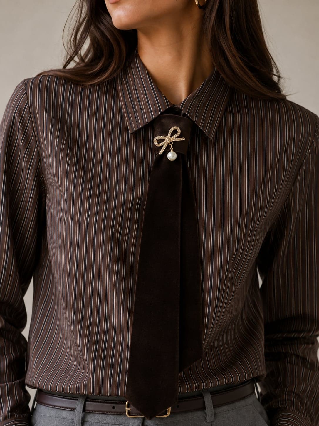 CAMICIA A RIGHE CON CRAVATTA - 2