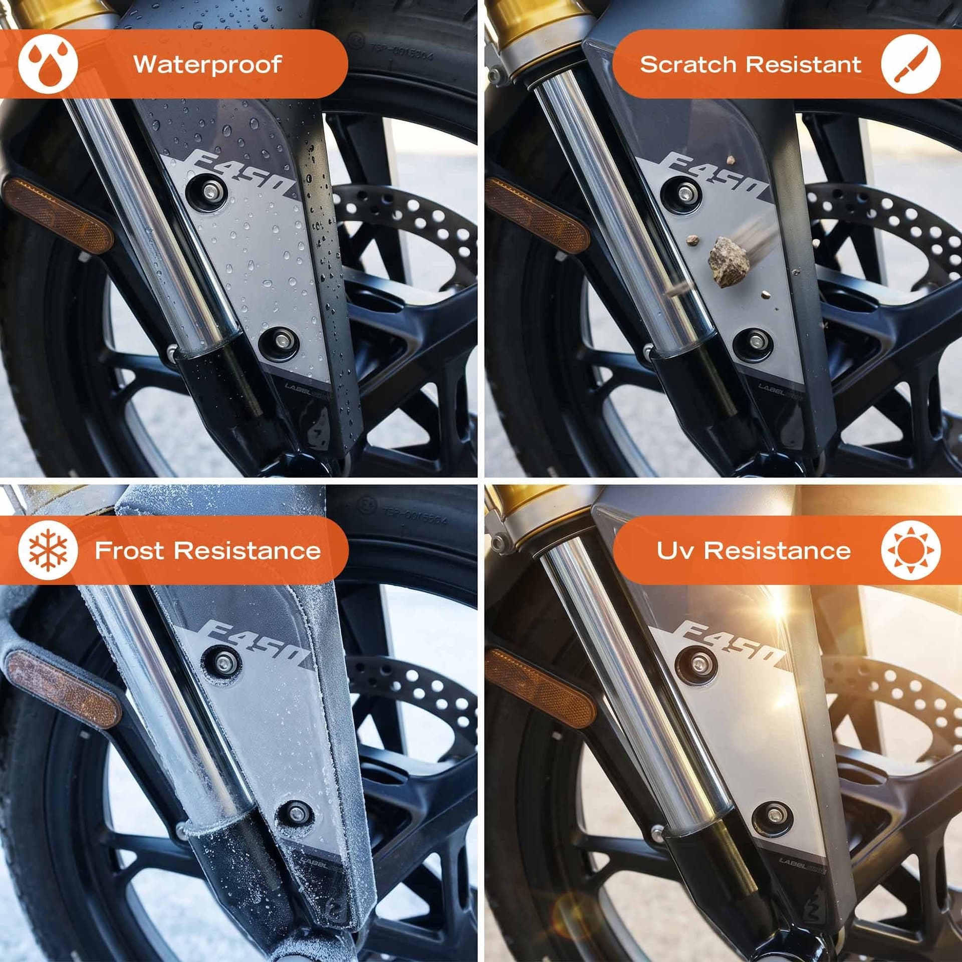 Adesivi 3D Parasteli Parafango moto compatibile con Bmw F 450 GS 2026 - 4