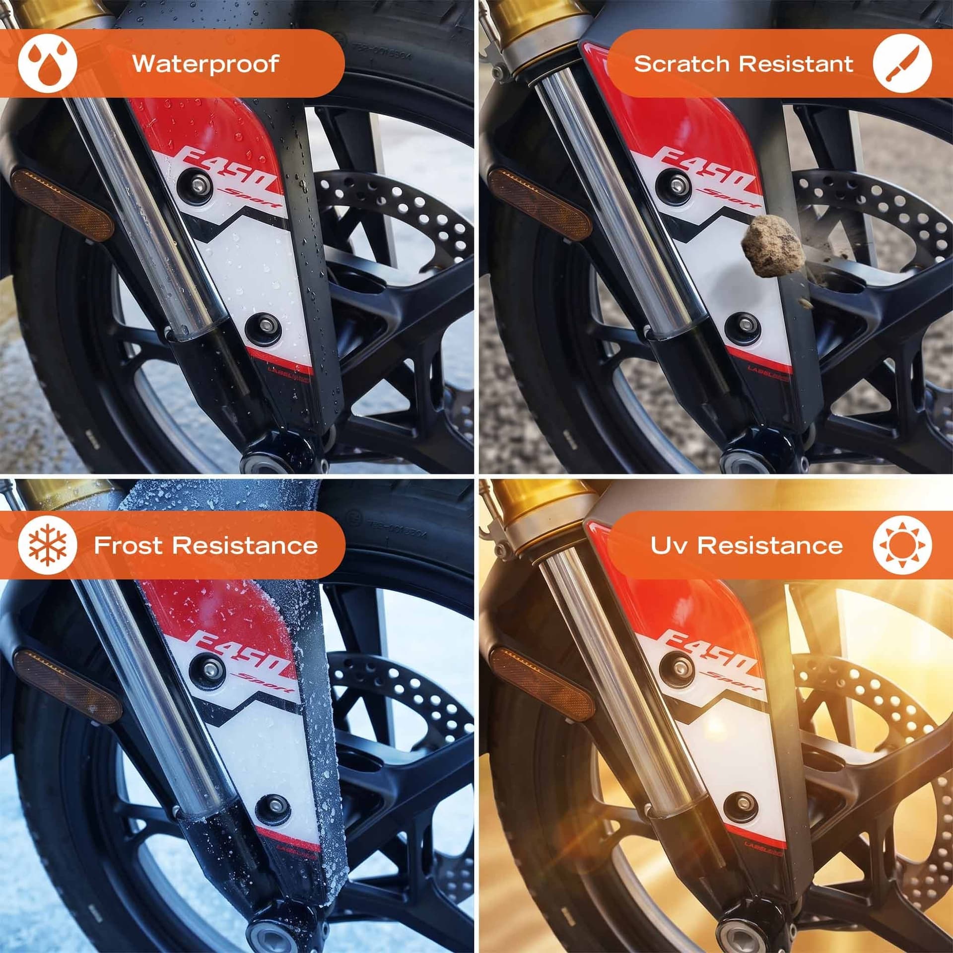 Adesivi 3D Parasteli Parafango moto compatibile con Bmw F 450 GS 2026 - 10