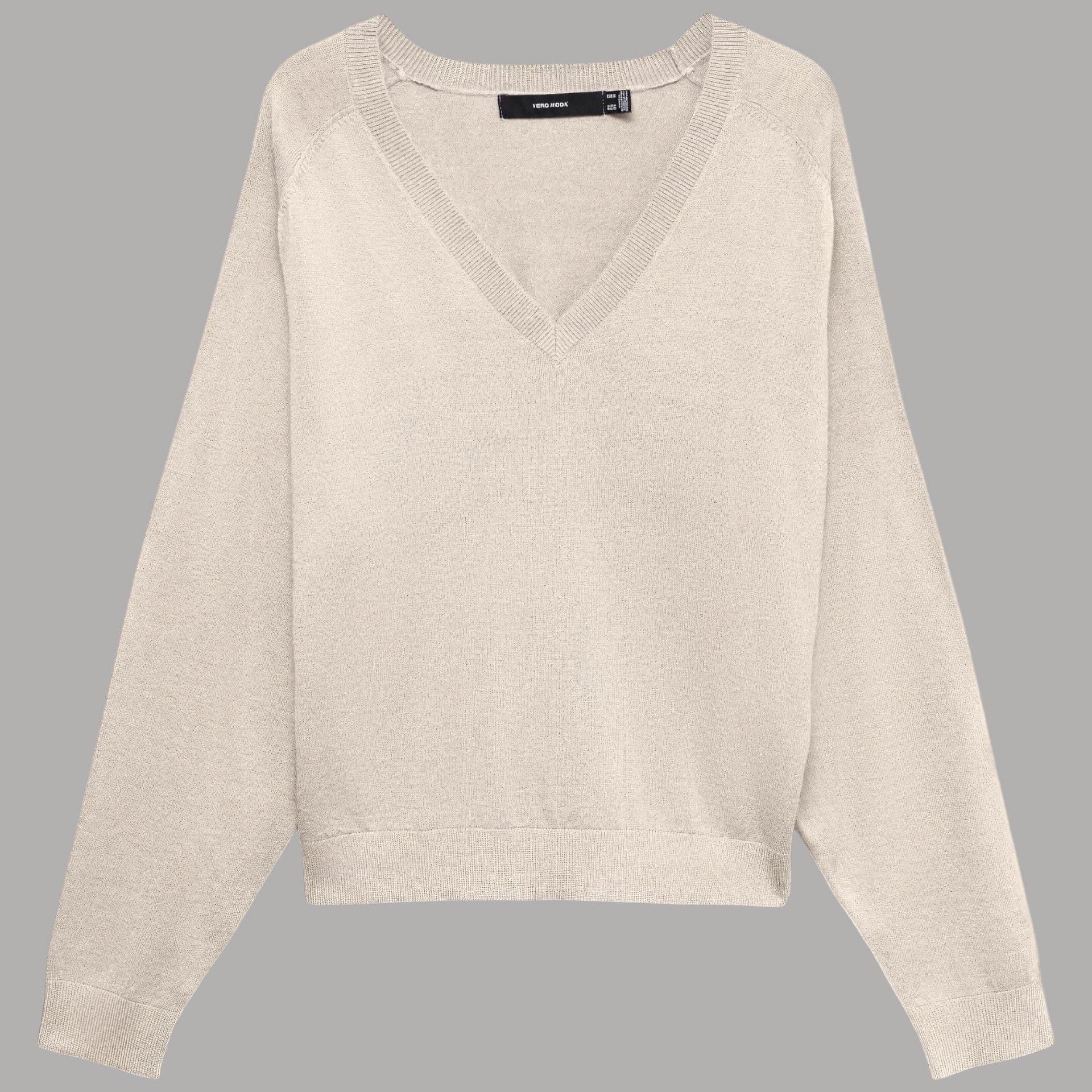 Pullover Vero Moda Holly Karis con scollo a V e polsini a coste - 8