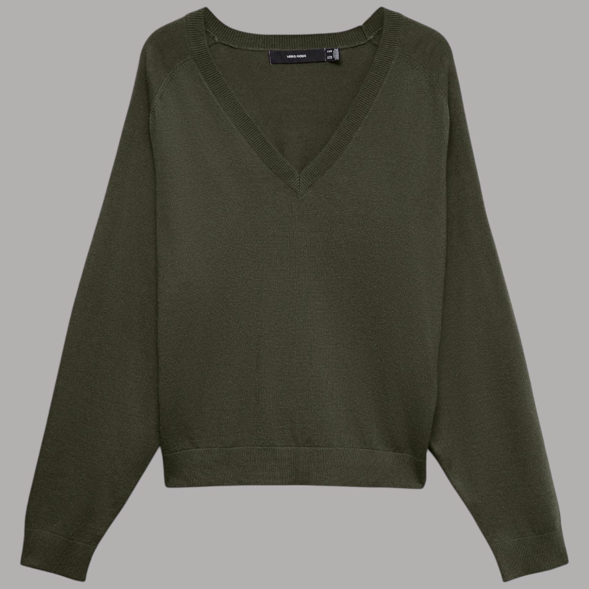 Pullover Vero Moda Holly Karis con scollo a V e polsini a coste - 9