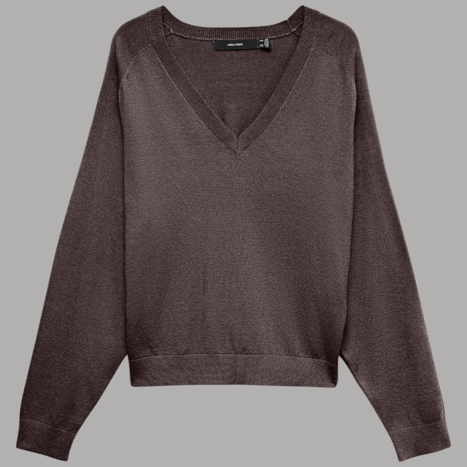 Pullover Vero Moda Holly Karis con scollo a V e polsini a coste - 3