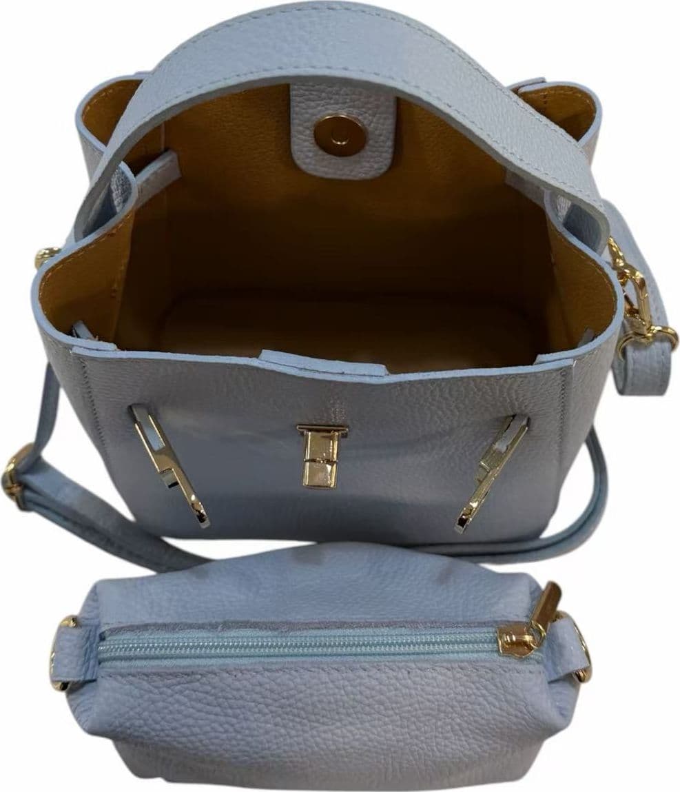 Modarno Borsetta Donna a mano Artimina in vera pelle 18x11x18 cm - 5