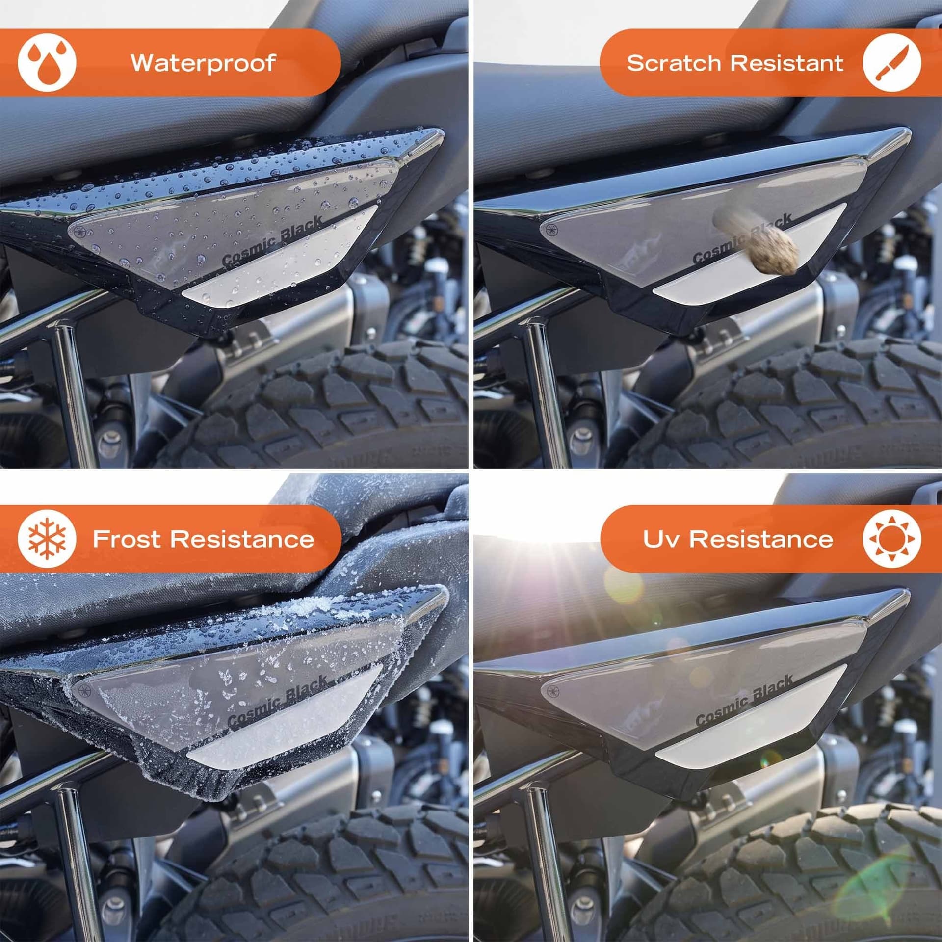 Adesivi 3D Protezioni Laterali coda moto compatibile con Bmw F 450 GS 2026 - 4