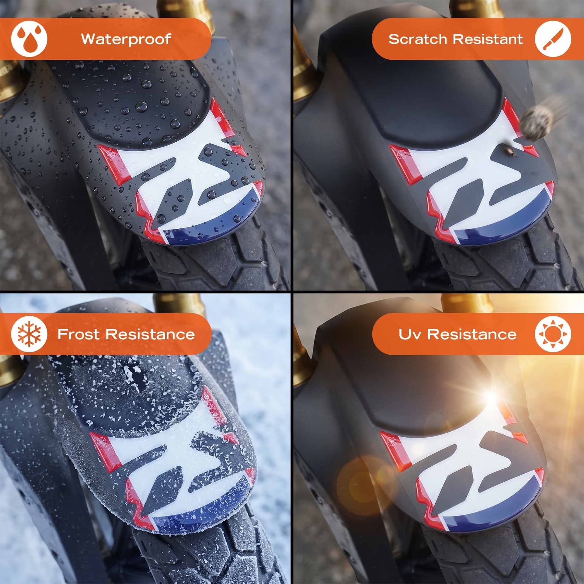 Adesivo 3D Protezioni Parafango moto compatibile con Bmw F 450 GS 2026 - 4