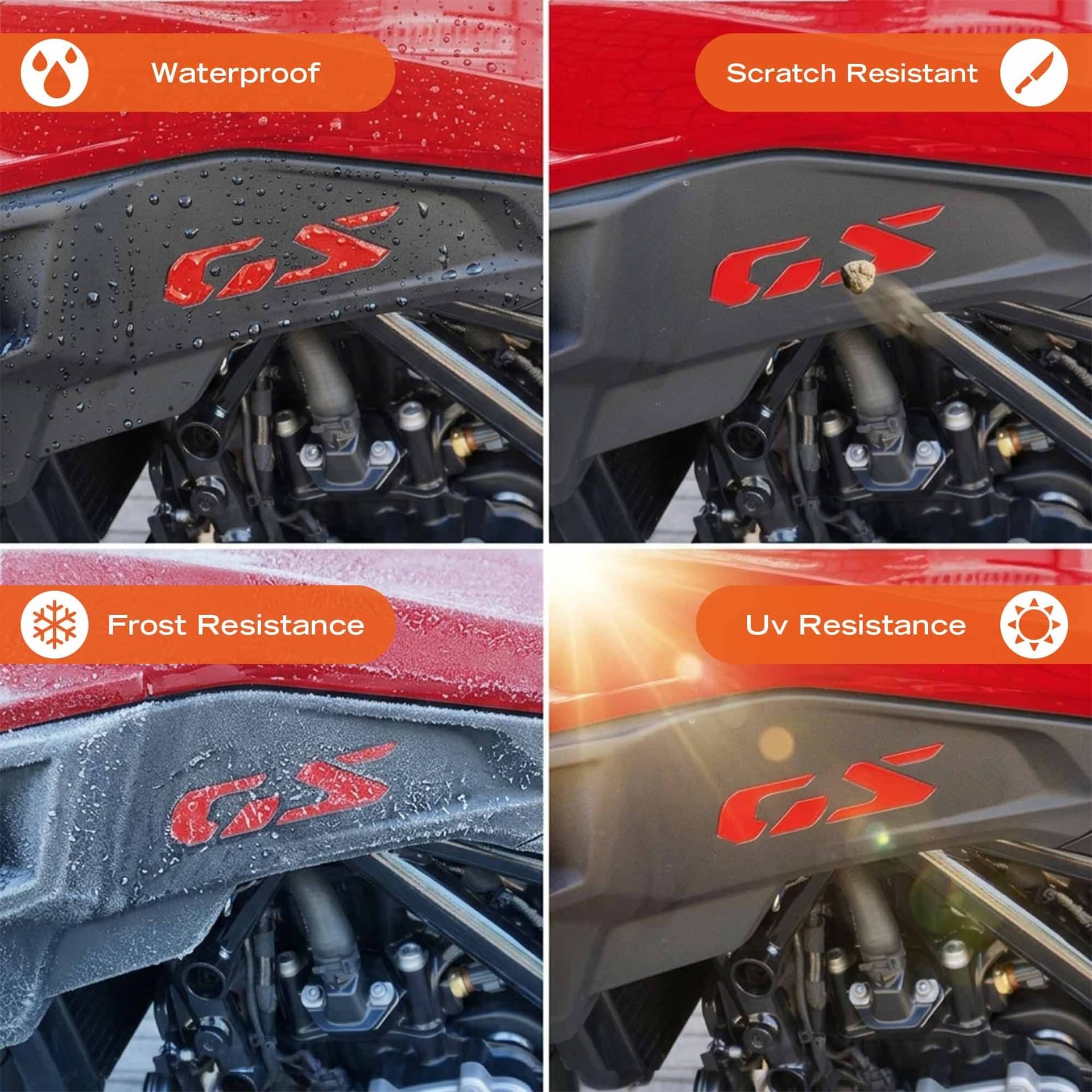 Adesivi 3D Scritte laterali resinate moto compatibile con Bmw F450 GS 2026 - 16
