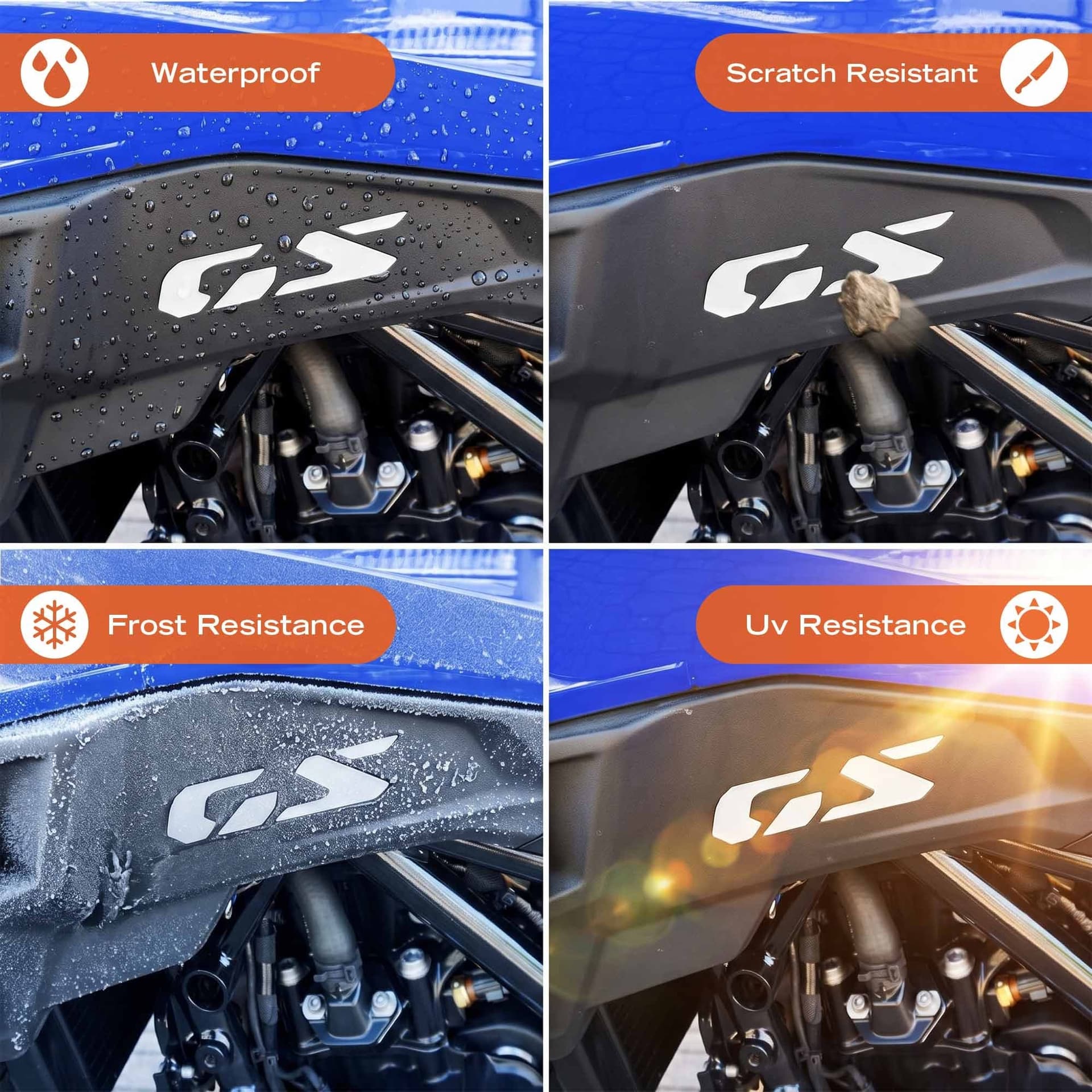 Adesivi 3D Scritte laterali resinate moto compatibile con Bmw F450 GS 2026 - 4