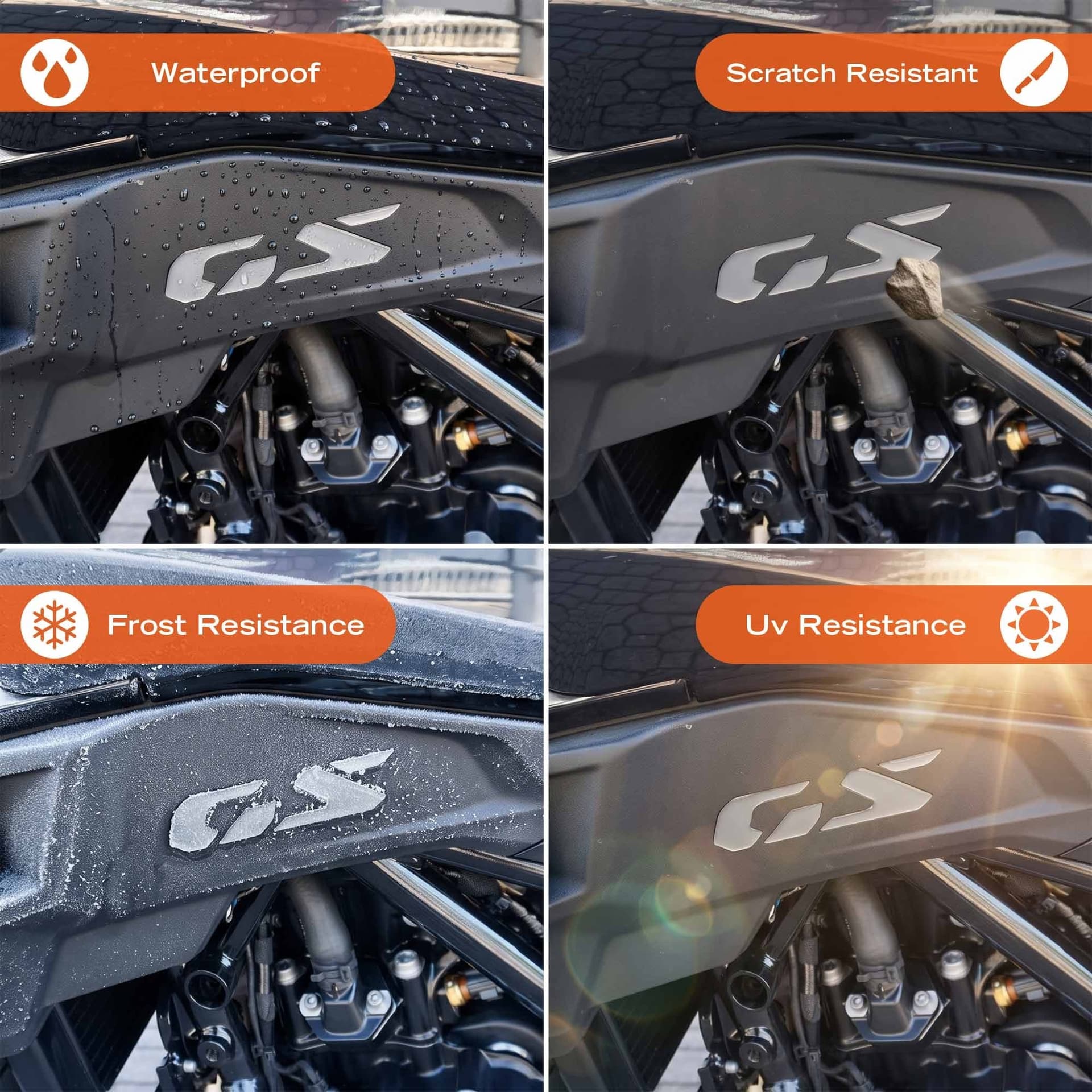 Adesivi 3D Scritte laterali resinate moto compatibile con Bmw F450 GS 2026 - 10