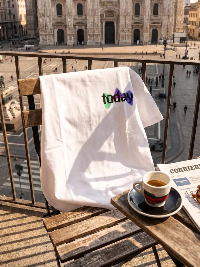 T-shirt bianca No Talk | Boxy Fit 200g Made in Italy – Horda - 4