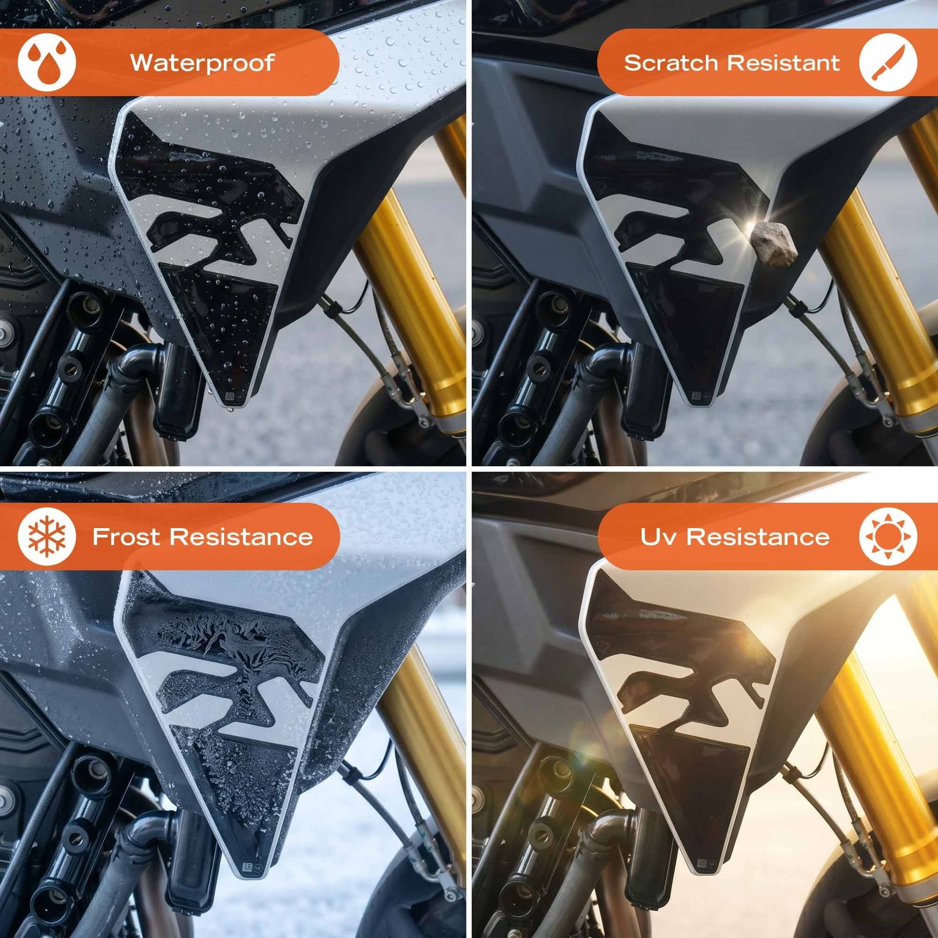 Adesivi 3D Deflettori pance moto compatibile con Bmw F 450 GS 2026 - 10
