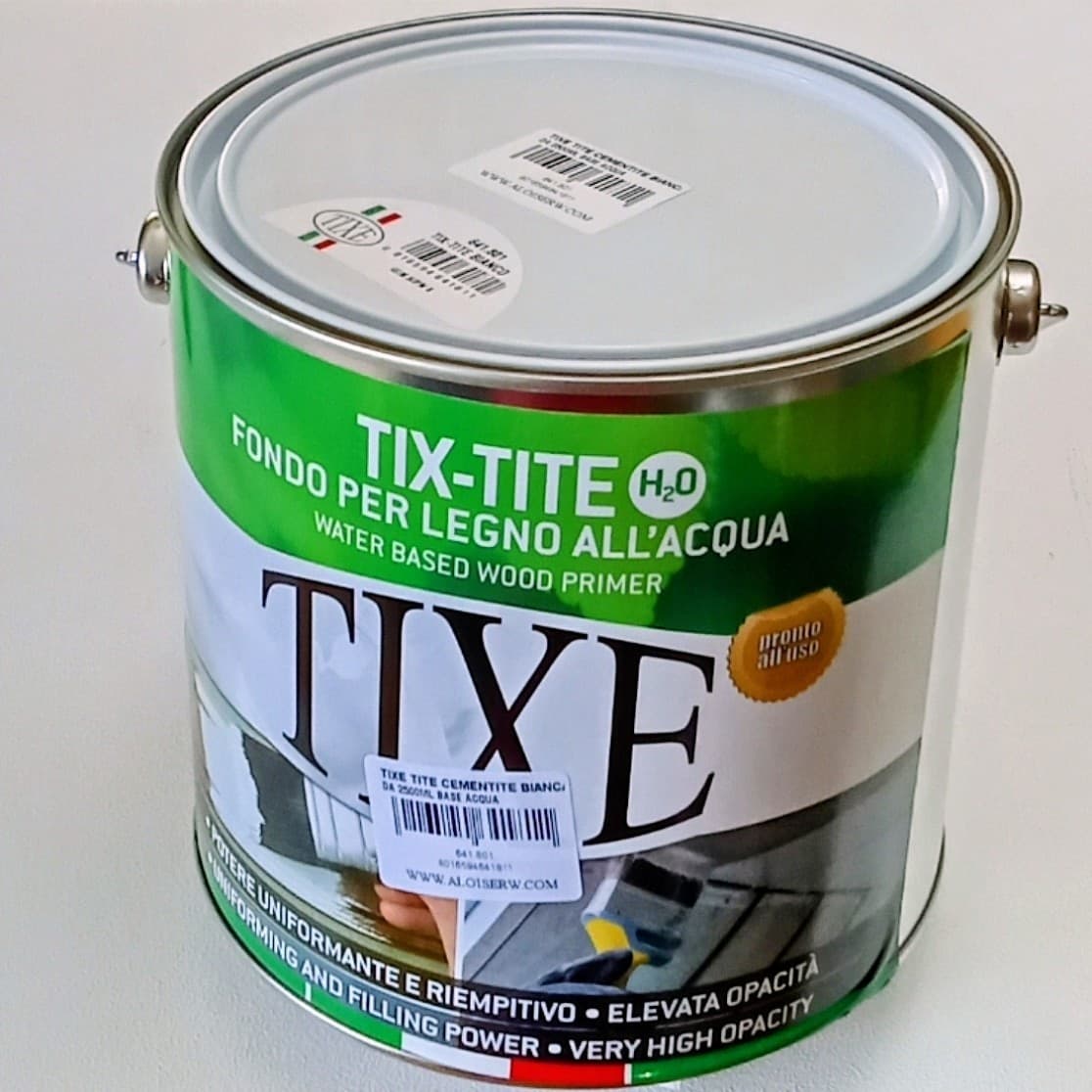 Tixe Tix-Tite H₂O 2,5 fondo primer bianco opaco per muro e legno base acqua