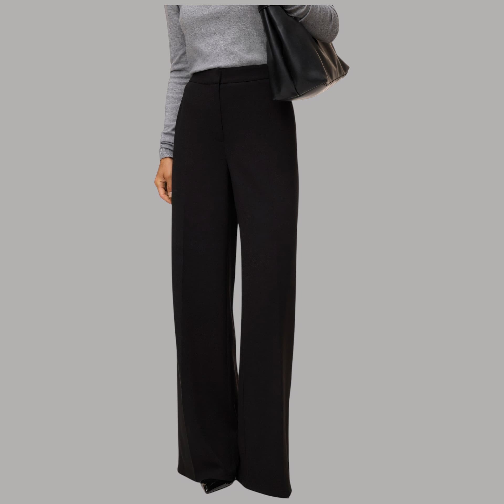 Pantaloni Vero Moda Bellis wide leg vita media con tasche frontali - 9