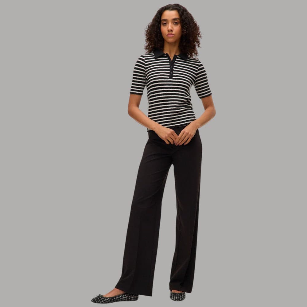 Pantaloni Vero Moda Texas straight fit a vita media con passanti - 22