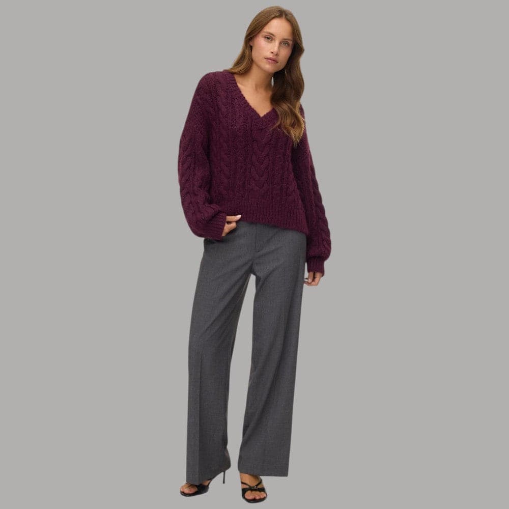 Pantaloni Vero Moda Texas straight fit a vita media con passanti - 14