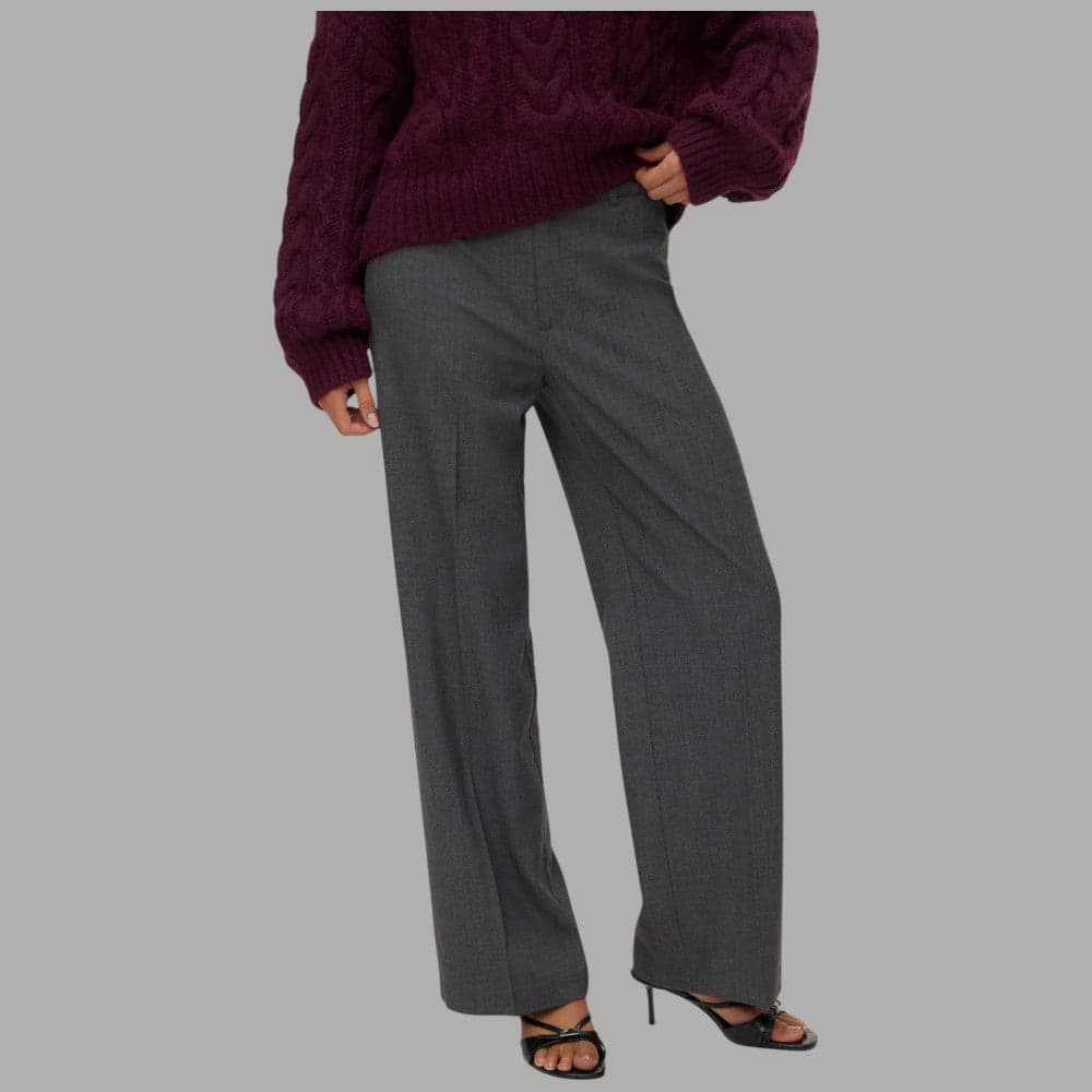 Pantaloni Vero Moda Texas straight fit a vita media con passanti - 15