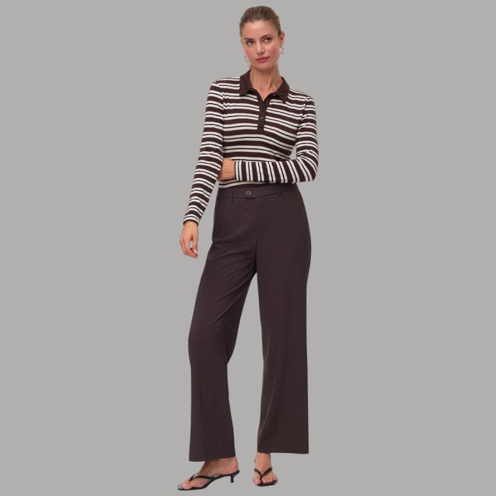Pantaloni Vero Moda Texas straight fit a vita media con passanti - 8