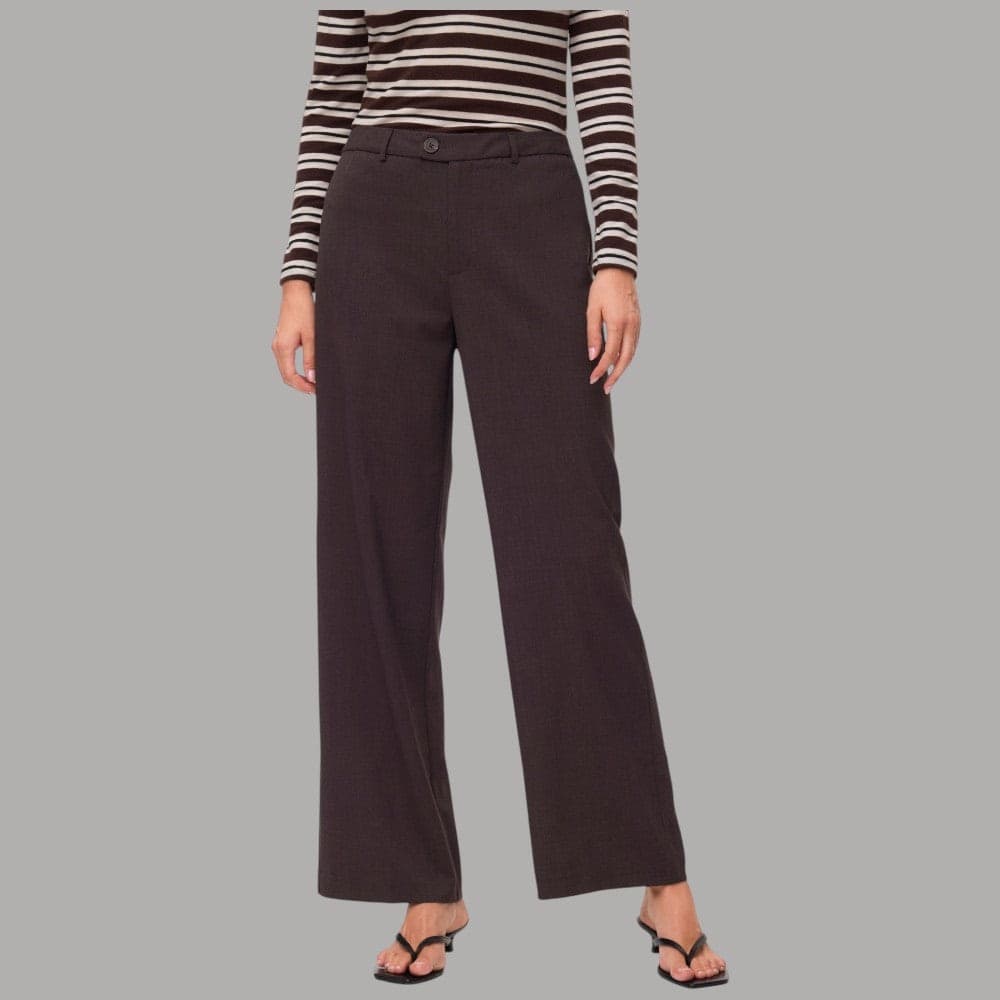 Pantaloni Vero Moda Texas straight fit a vita media con passanti - 9