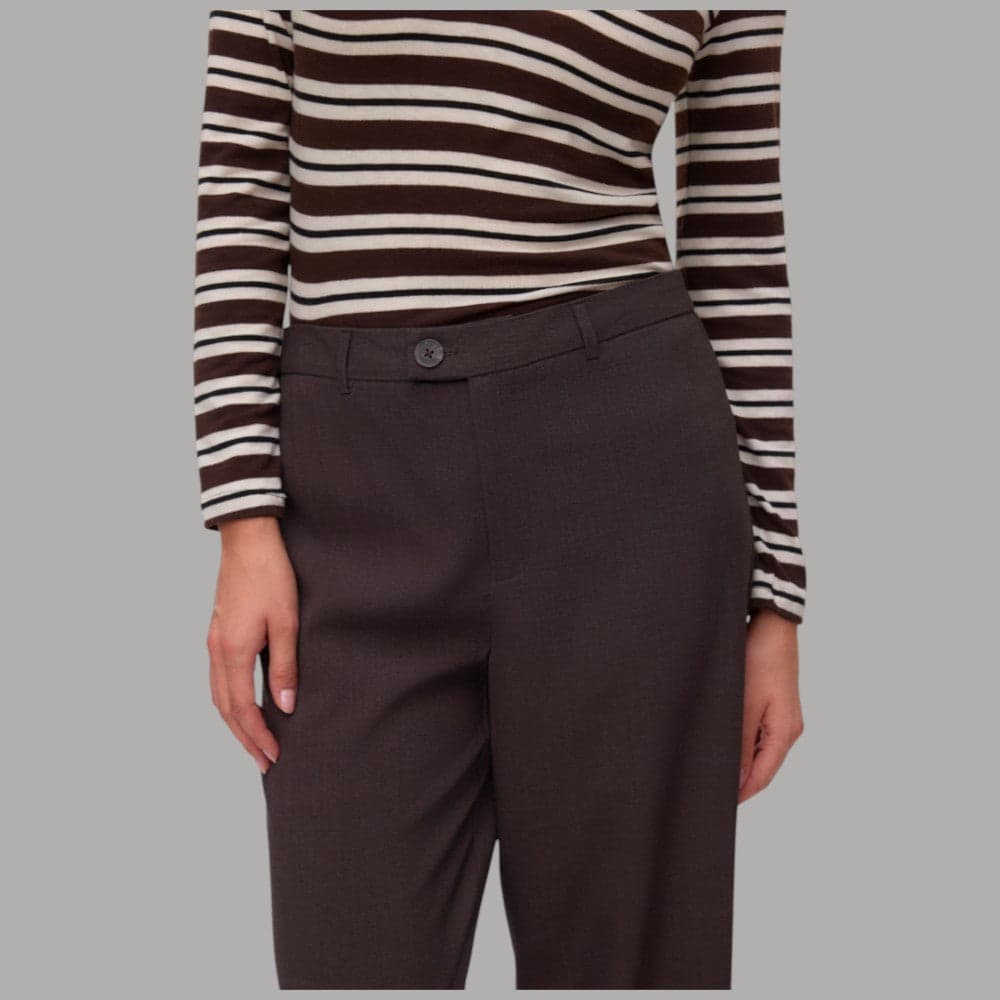 Pantaloni Vero Moda Texas straight fit a vita media con passanti - 10