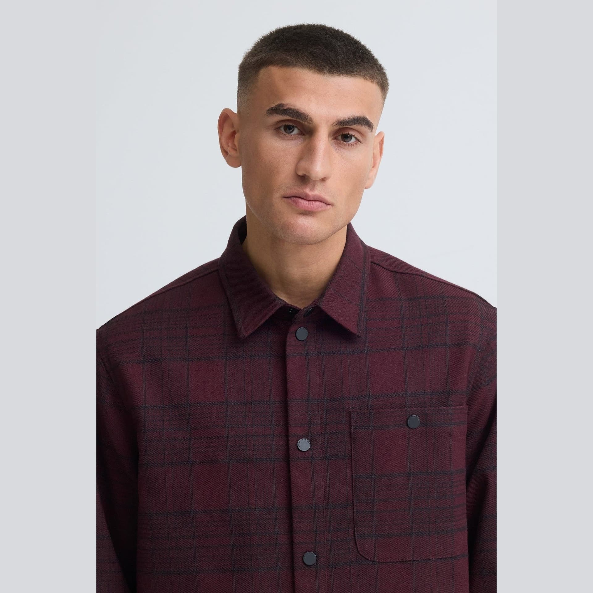 Camicia Solid Vornan Bordeaux - 3