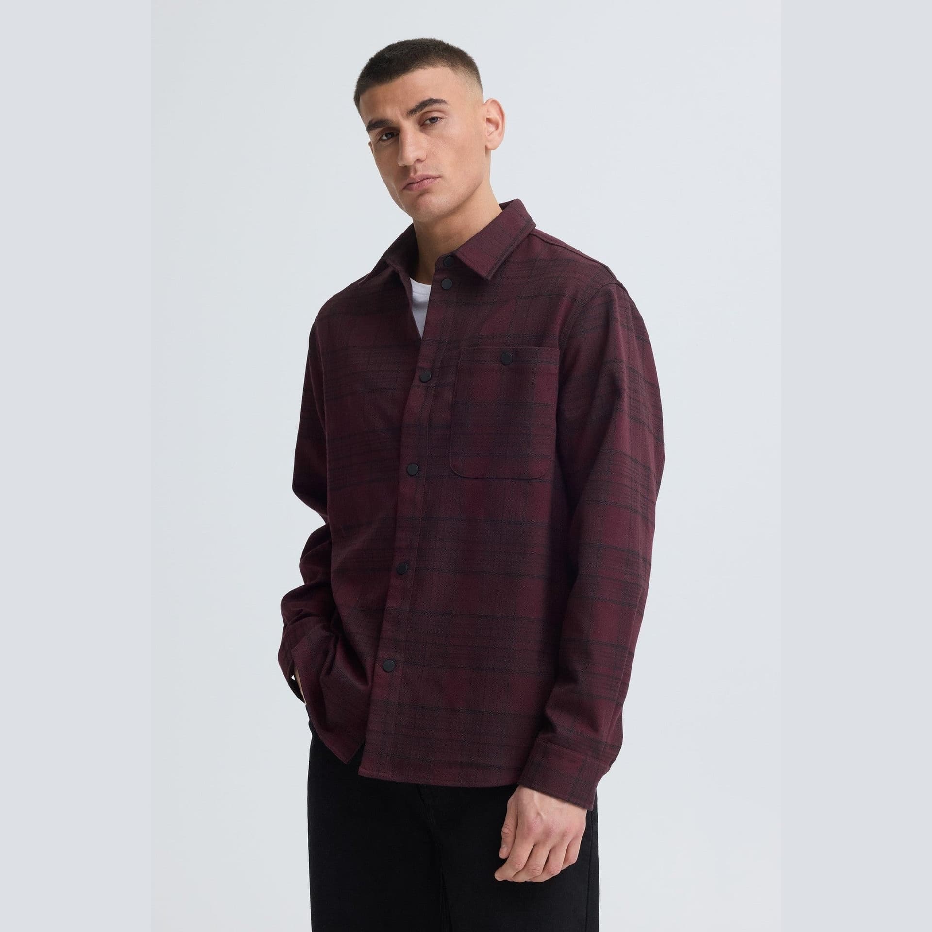 Camicia Solid Vornan Bordeaux - 5