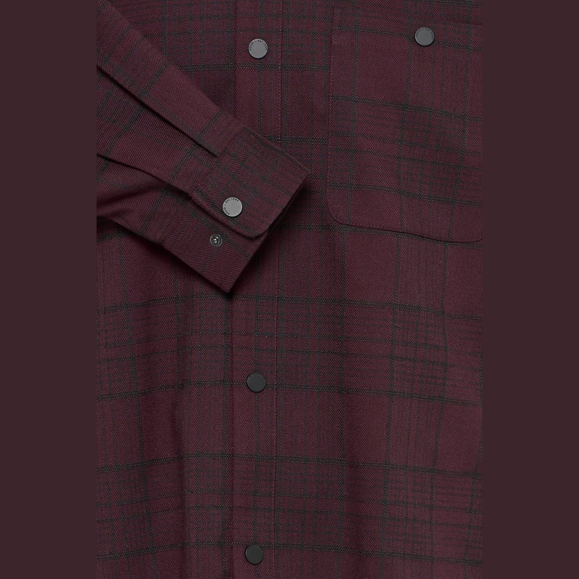 Camicia Solid Vornan Bordeaux - 6