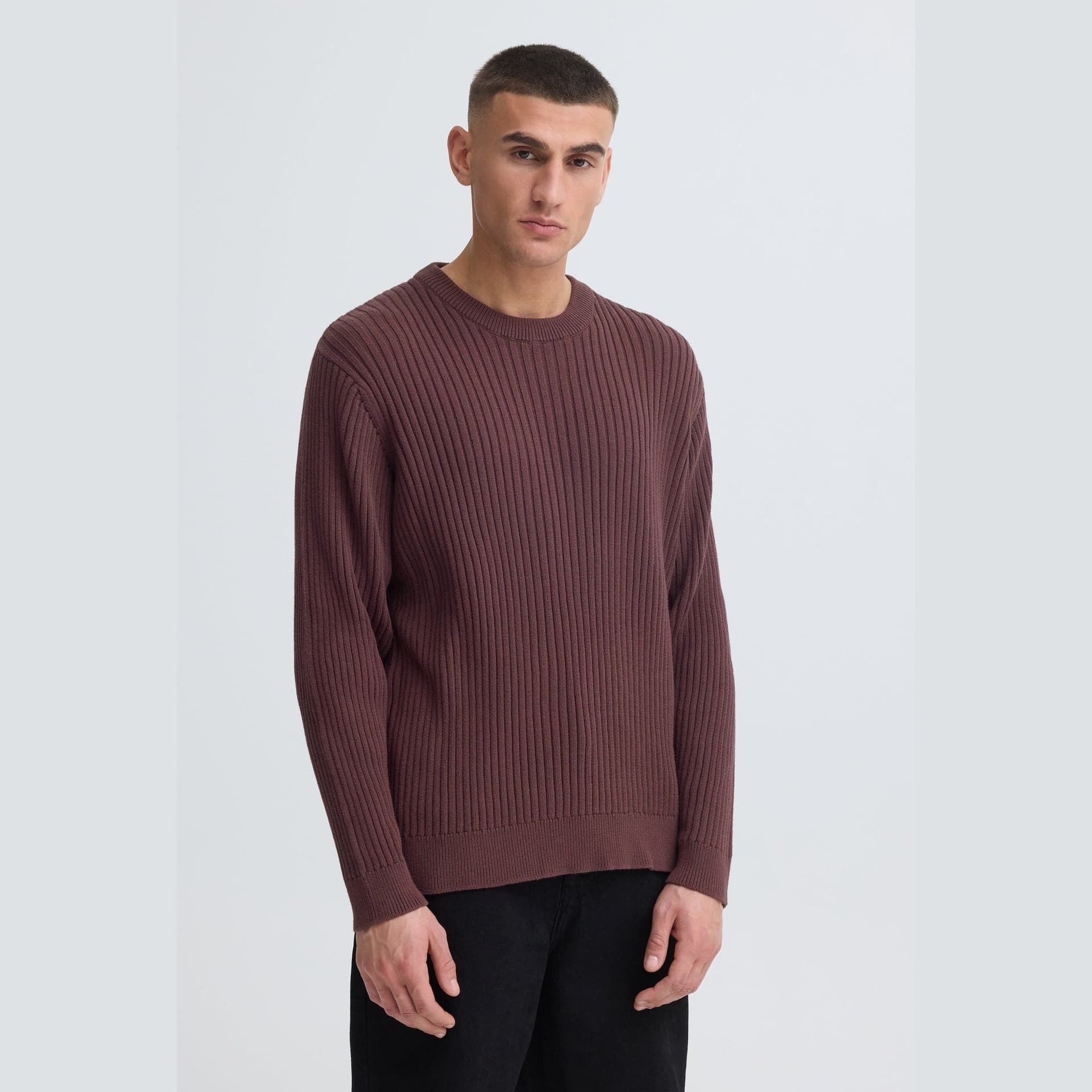 Maglione Solid Vasil Bordeaux - 3