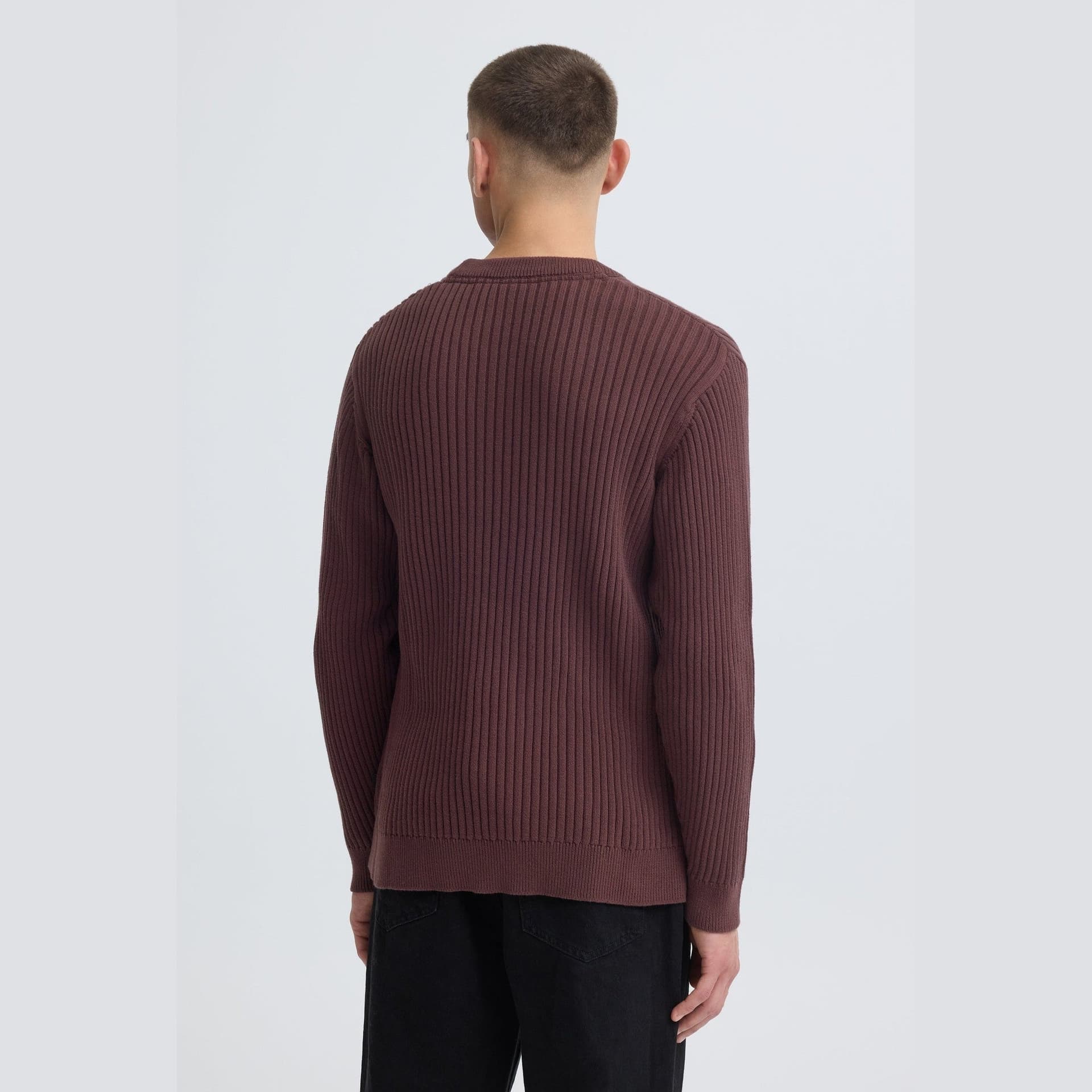 Maglione Solid Vasil Bordeaux - 4