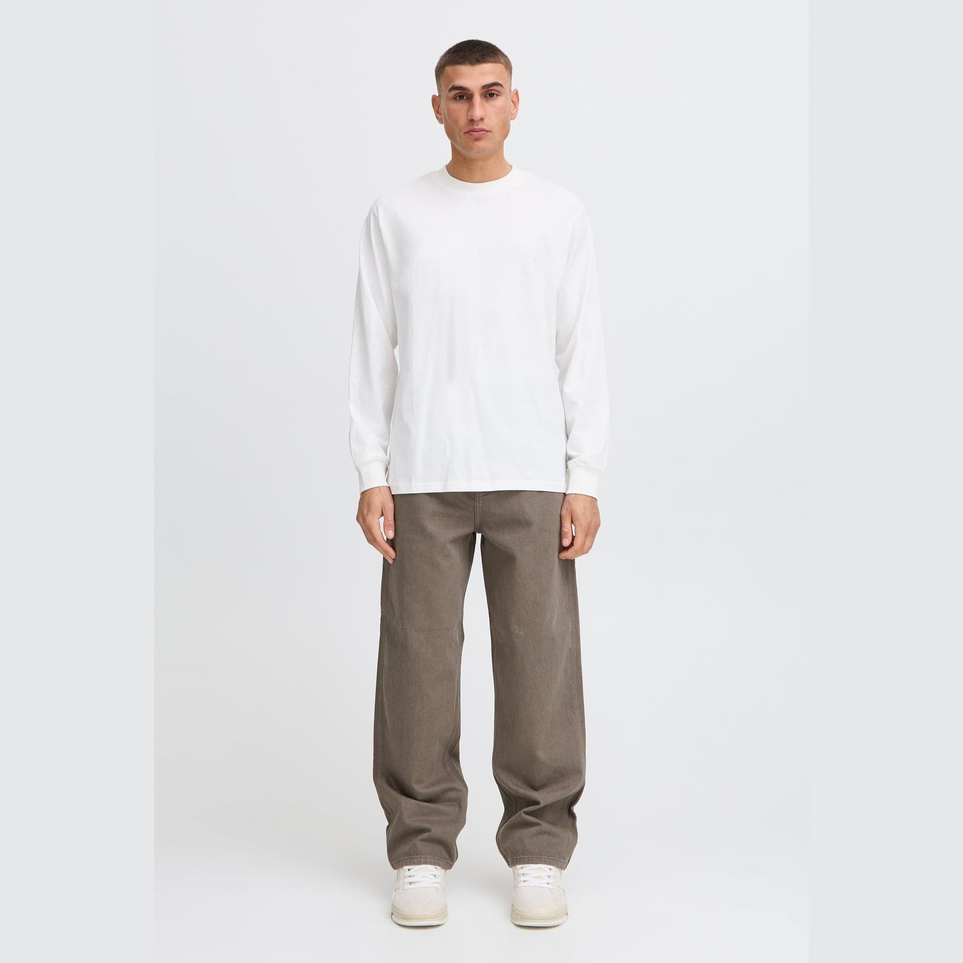 T-shirt Solid Reynaldo LS White - 3