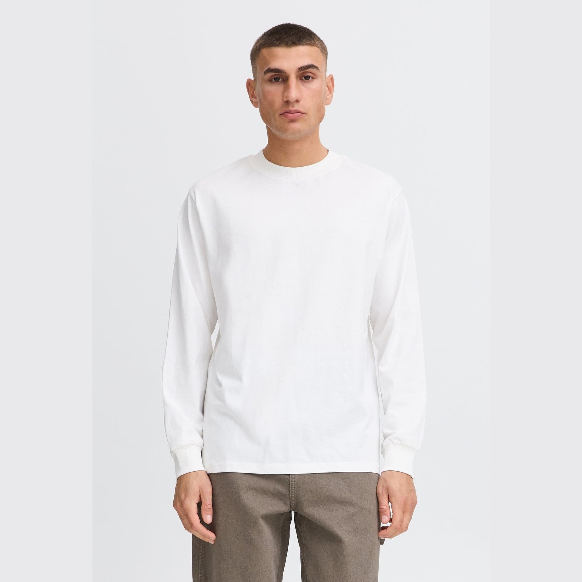 T-shirt Solid Reynaldo LS White - 4