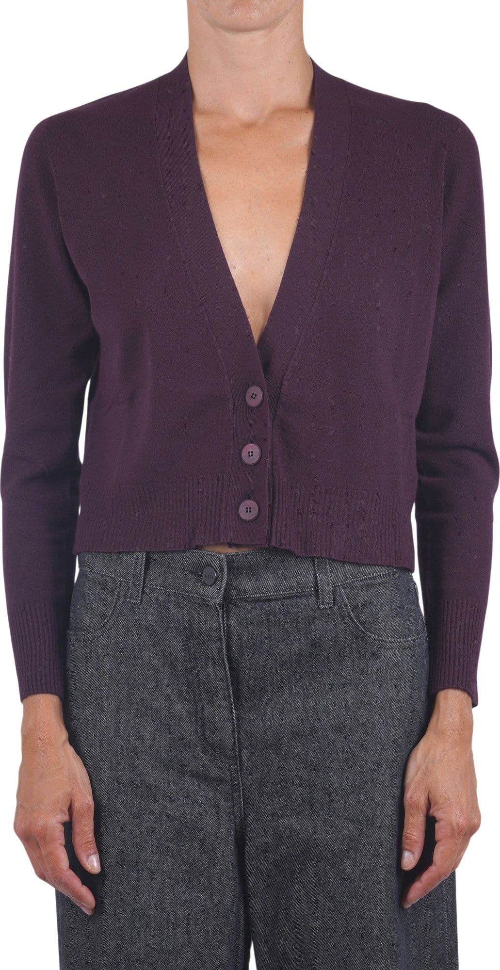 SOLOTRE Solotre - Cardigan - 480500 - Bordeaux - 3