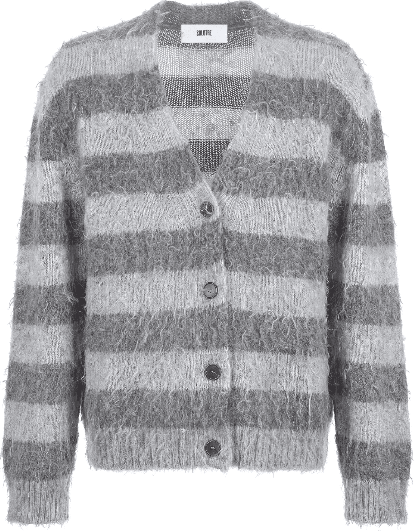 SOLOTRE Solotre - Cardigan - 480509 - Fantasia Tortora - 7